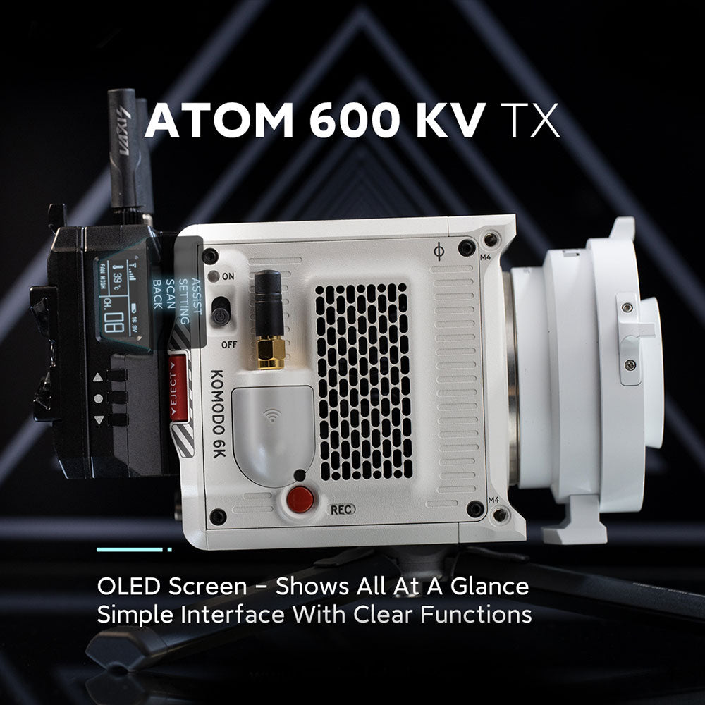 VAXIS ATOM 600 KV SDI/HDMI Wireless Transmission System For RED KOMODO 600ft (White)