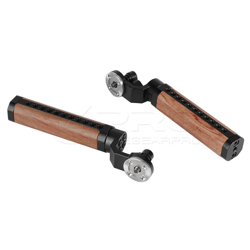 CGPro ARRI Rosette Wooden Dual Handgrip (Pair) Side Handles - CINEGEARPRO