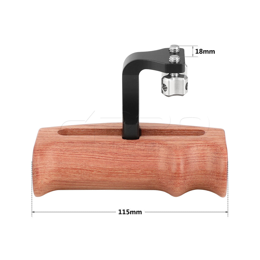 CGPro Versatile Wooden Handgrip With Invertible & Adjustable 1/4" Thumbscrew Connection (Either Side) Wooden Handles - CINEGEARPRO