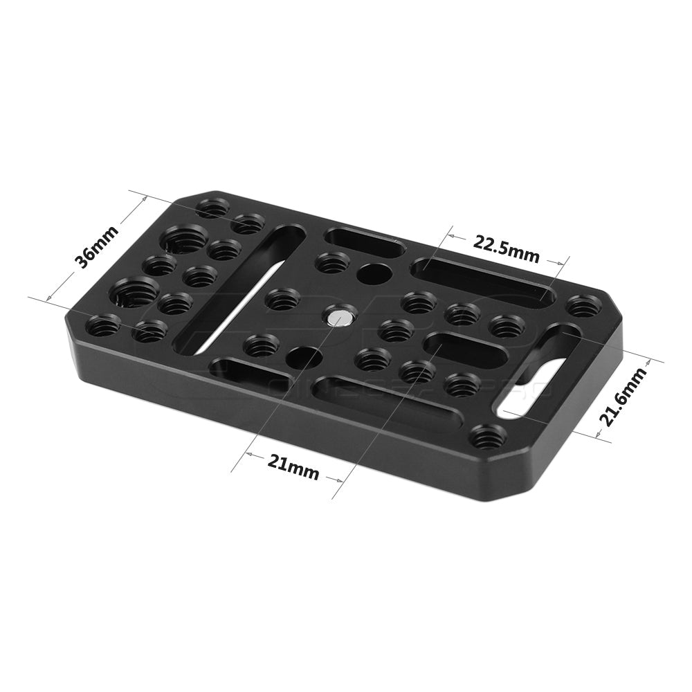 CGPro Multipurpose Cheese Plate Extension Platform With 1/4" & 3/8" Threads & Mounting Grooves Mounting Plate - CINEGEARPRO