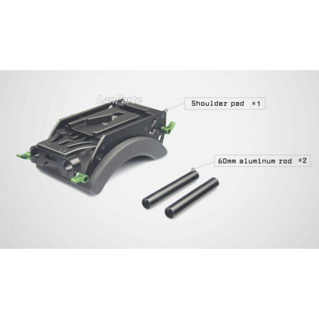 LanParte SS-02 Shoulder Support with V-Mount Lock Shoulder Support - CINEGEARPRO