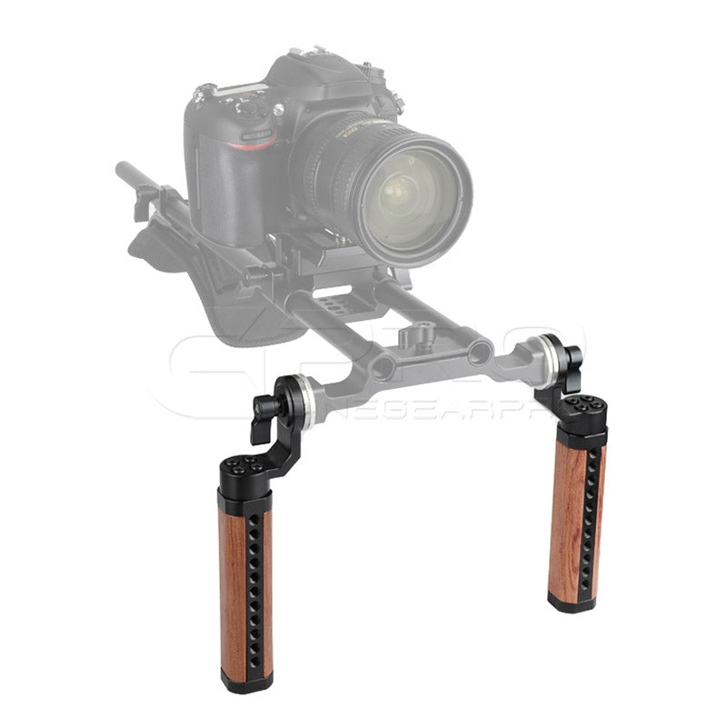 CGPro ARRI Rosette Wooden Dual Handgrip (Pair) Side Handles - CINEGEARPRO