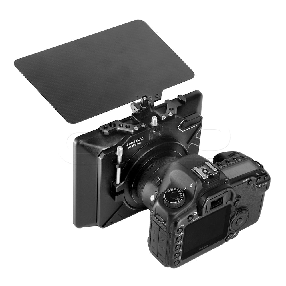 CGPro Indie Carbon Clamp on Mini-Matte box 4x4" / 4x5.65" Matte Box - CINEGEARPRO