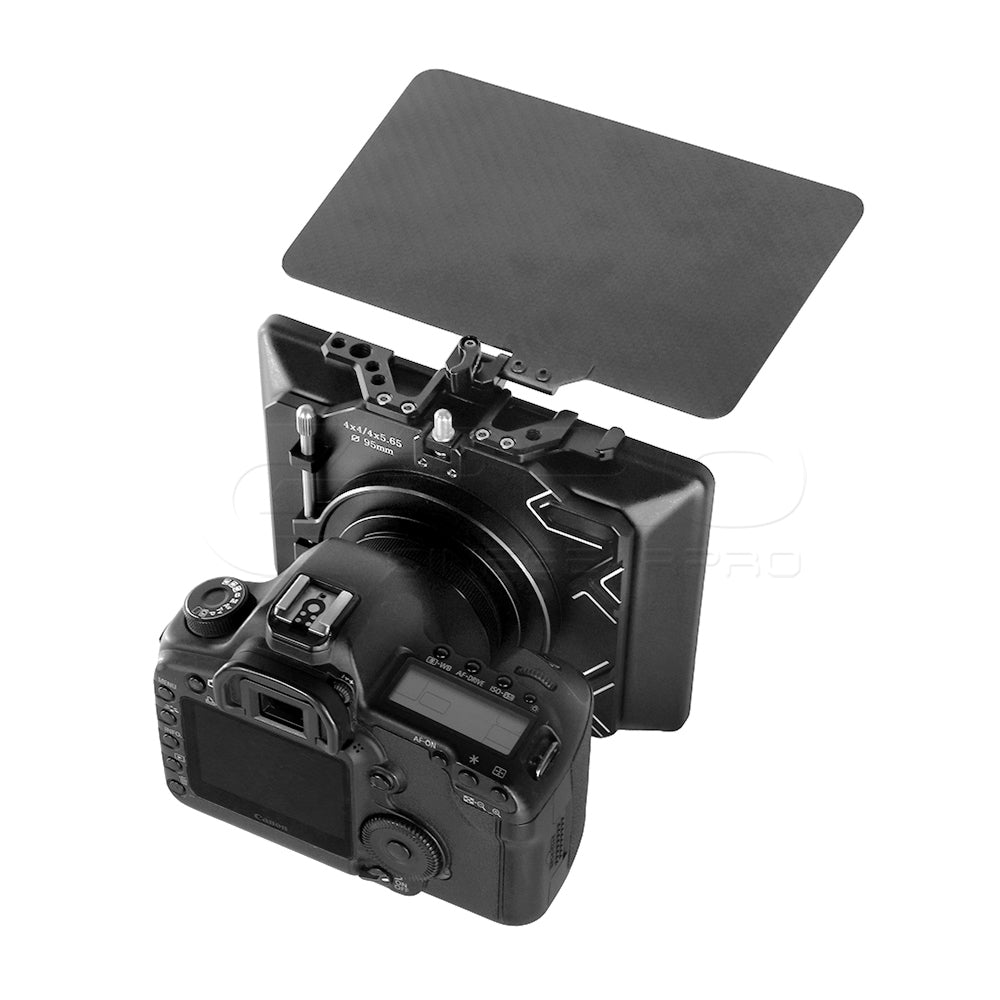 CGPro Indie Carbon Clamp on Mini-Matte box 4x4" / 4x5.65" Matte Box - CINEGEARPRO