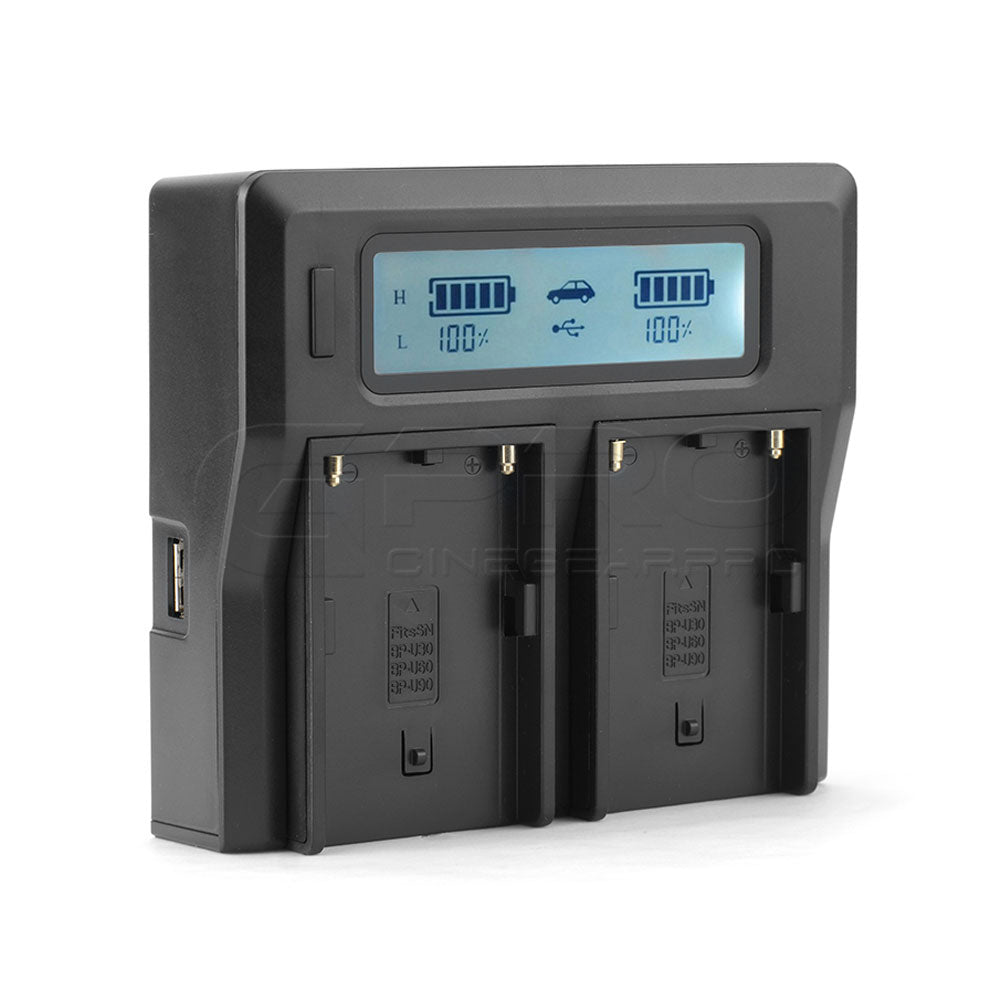 CGPro BP-U Dual Digital Battery Charger w/ LCD Display For Sony BP-U75/U30/U60