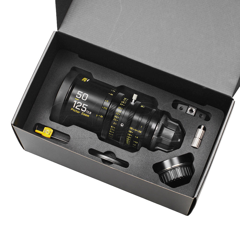 DZOFILM Pictor Zoom 50-125mm T2.8 Super35 Cinema Lens (PL&EF interchangeable Mount, Black)