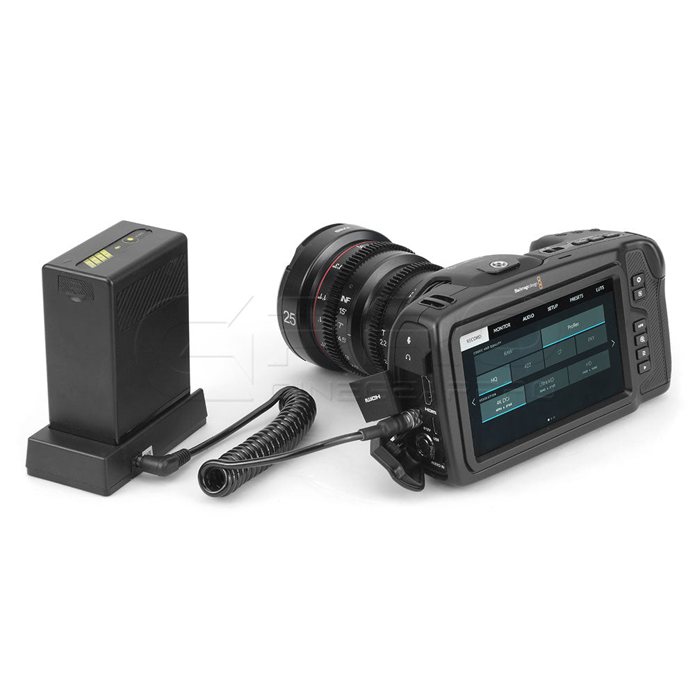 CGPro BMPCC 4K DC Barrel Coiled Power Cable 12-40" Power Cable - CINEGEARPRO