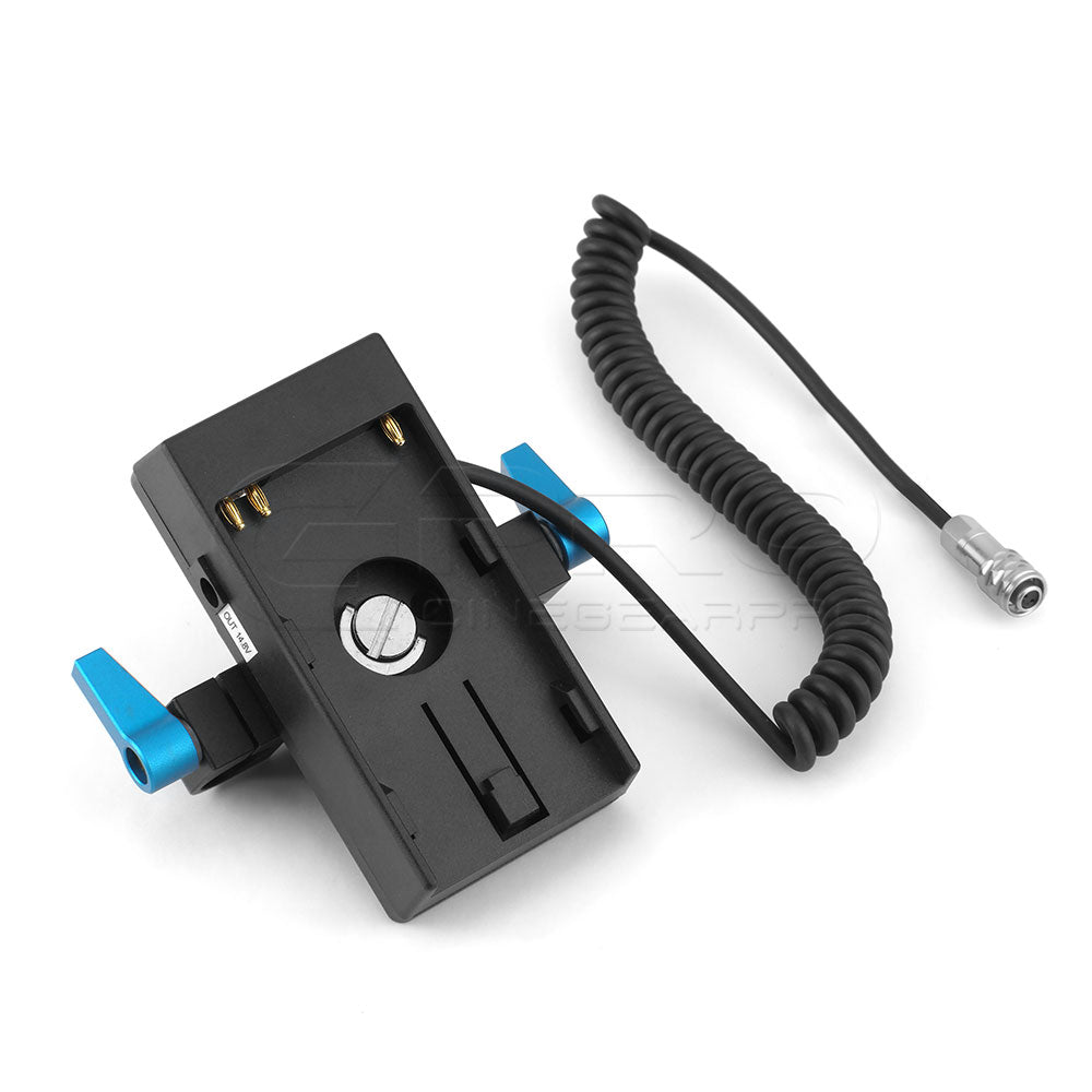 CGPro BP-U Battery Plate w/ BMPCC 4K Coiled Power Cable Battery Plate - CINEGEARPRO