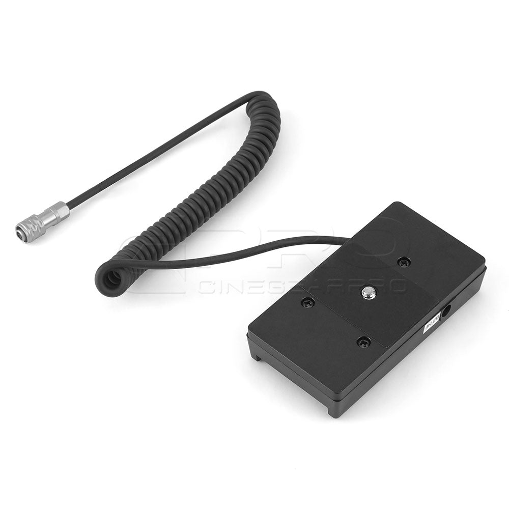 CGPro NP-F Battery Plate w/ BMPCC 4K Coiled Power Cable 12V Battery Plate - CINEGEARPRO