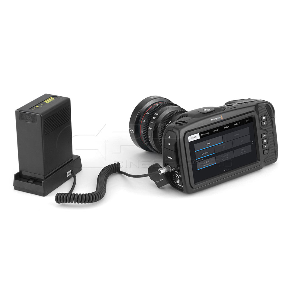CGPro BP-U Battery Plate w/ BMPCC 4K Coiled Power Cable Battery Plate - CINEGEARPRO