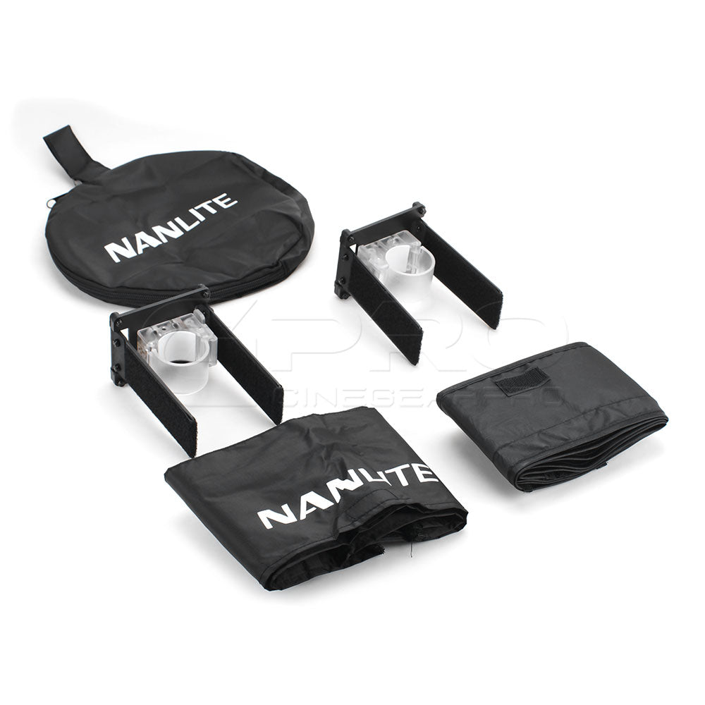 NanLite BD-PT15C+EC Barndoor with eggcrate for PavoTube 15C Lighting Accessories - CINEGEARPRO