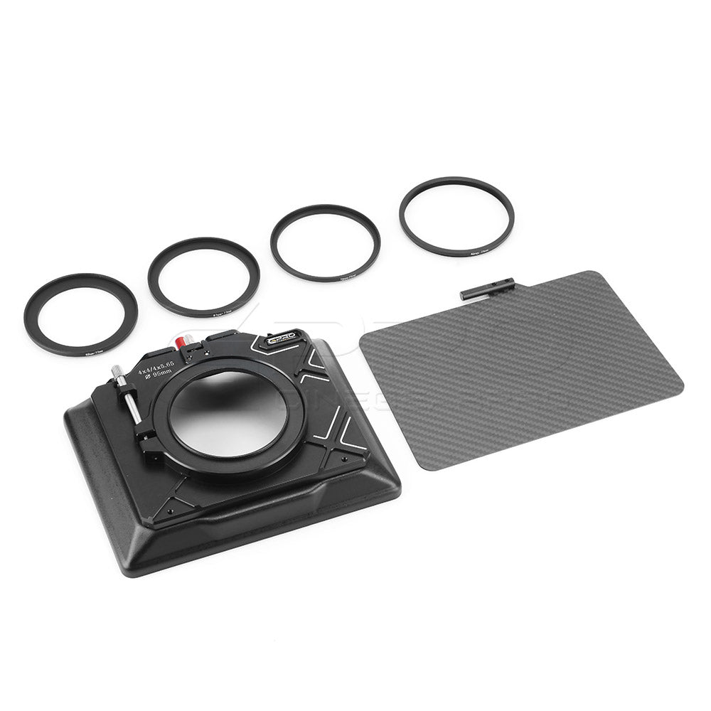 CGPro Indie Carbon Clamp on Mini-Matte box 4x4" / 4x5.65" Matte Box - CINEGEARPRO