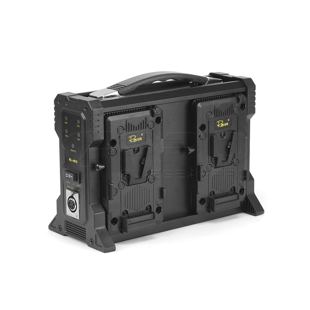 Rolux RL-4KS 4 channel V-Mount battery charger Charger - CINEGEARPRO