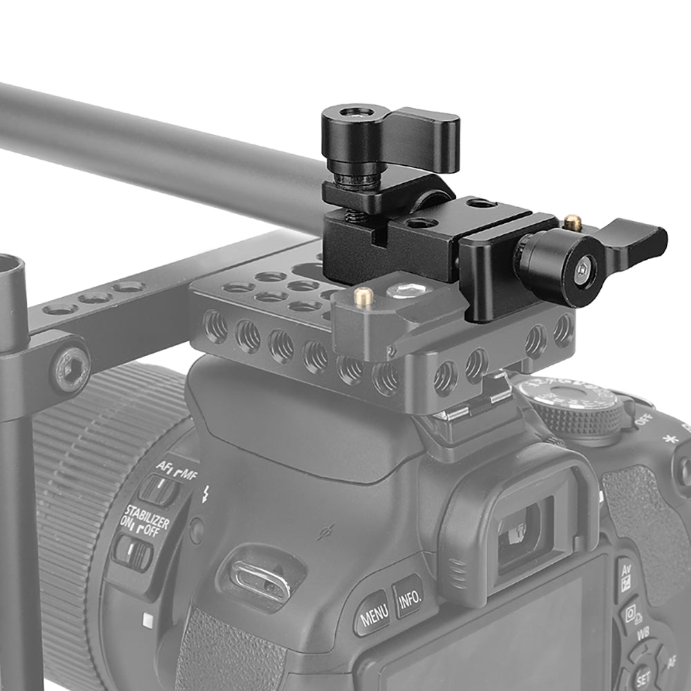 CGPro Quick Release NATO Rail Clamp With 15mm Single Rod Holder