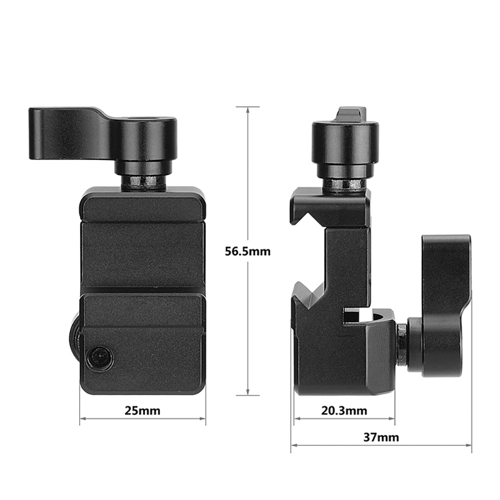 CGPro Quick Release NATO Rail Clamp With 15mm Single Rod Holder