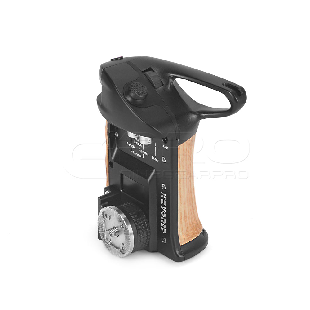 Portkeys Keygrip-RED Wooden Handle For Wireless Control V-Raptor / KOMODO