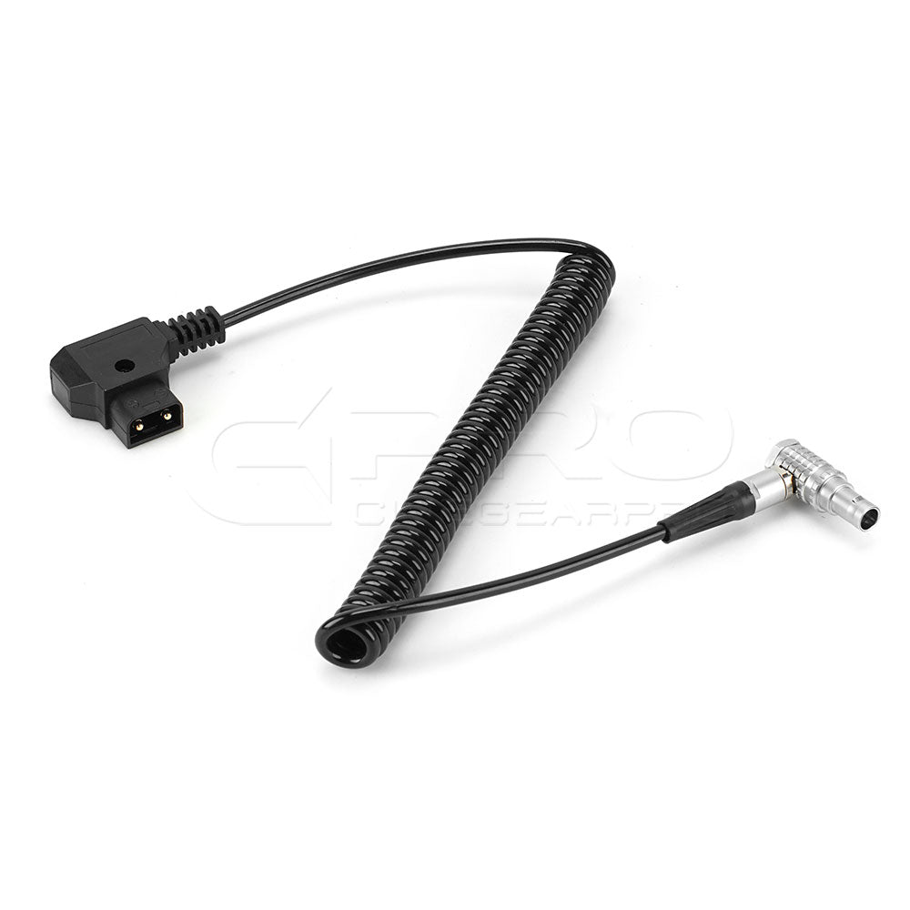 CGPro D-Tap To 2 Pin 0B male Right Angle Coiled Power Cable