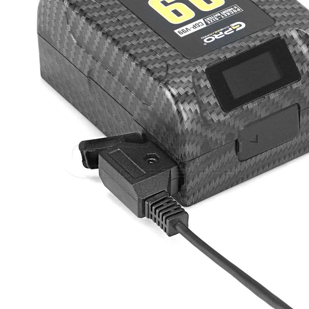 CGPro Coiled D-Tap Male to DC 5.5x2.5mm Locking Cable