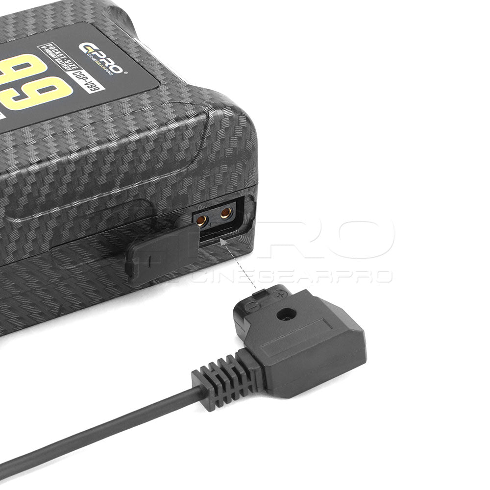 CGPro Coiled D-Tap Male to DC 5.5x2.5mm Locking Cable