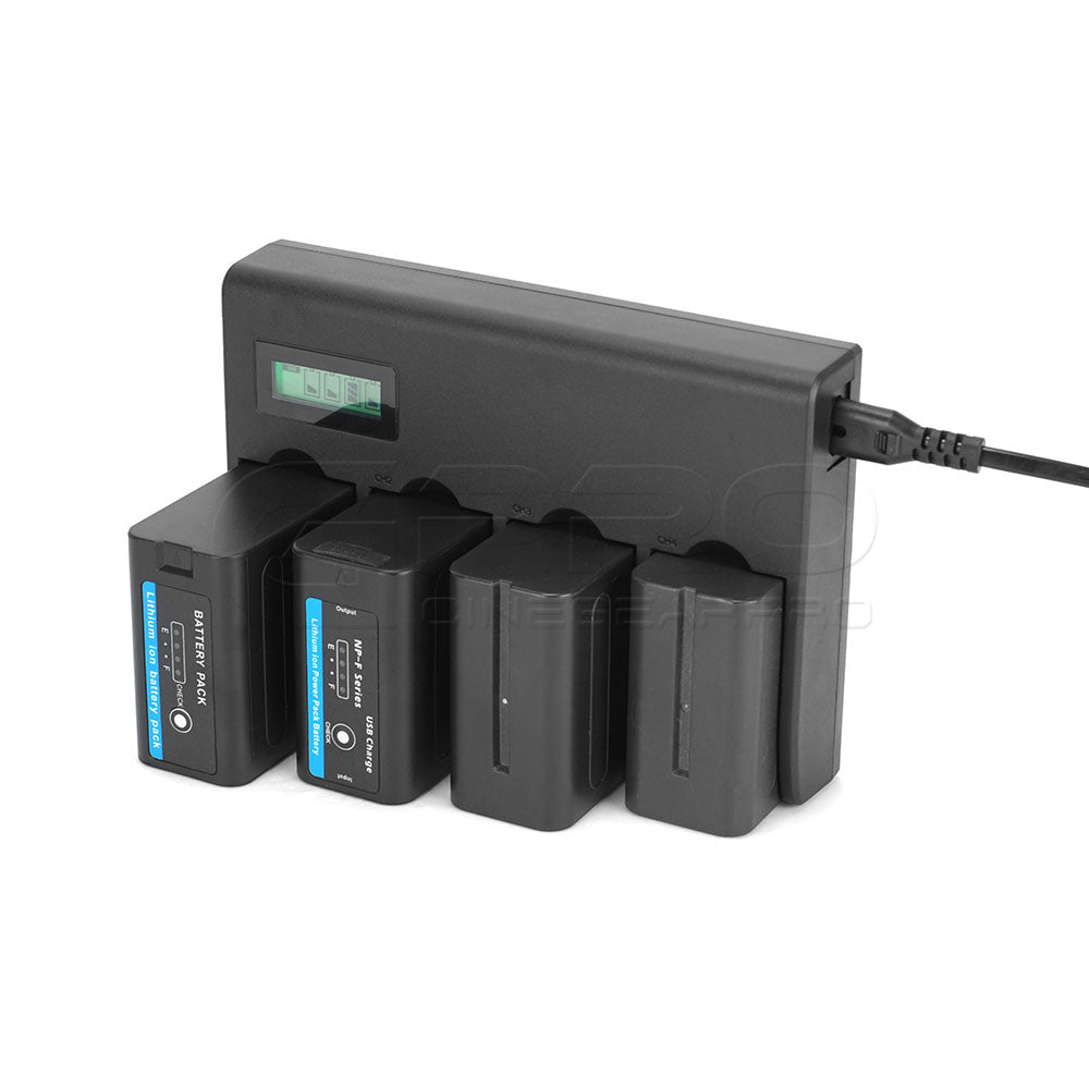 CGPro NP-F Battery Quad Charger For F970/F770/F550