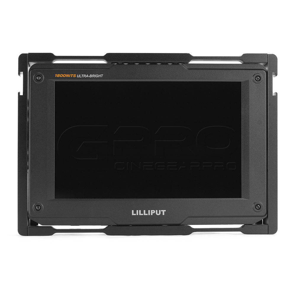 CGPro LILLIPUT H7 H7S 7 Inch 4K Monitor Cage Kit Protective Armor With 1/4" Mounting Points & Shoe Mounts