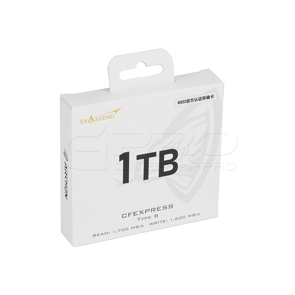 Exascend Archon CFExpress 2.0 Type-B Card 1700MB/s For RED V-Raptor 8k RAW Recording
