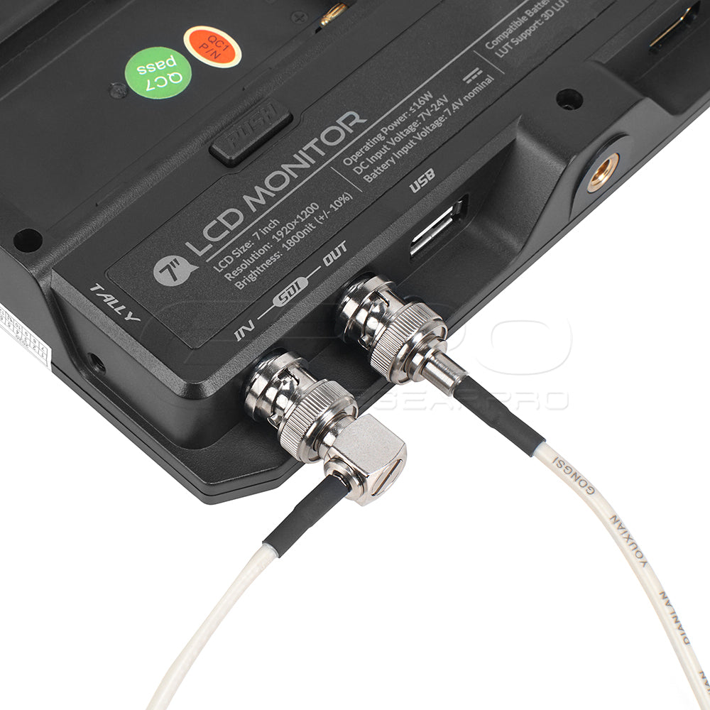 CGPro 12G SDI Cable Right Angle BNC to Right Angle BNC