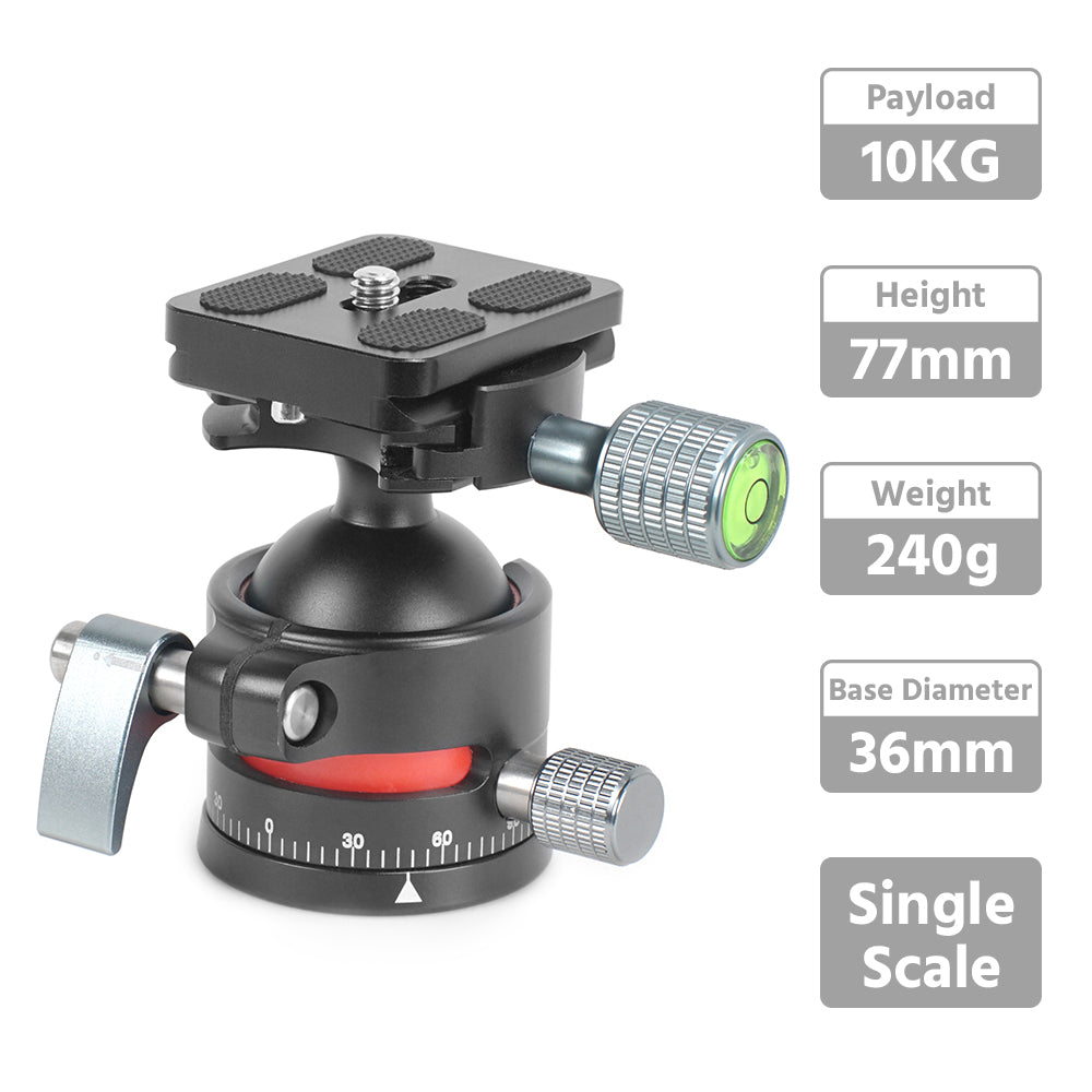 CINEGRIPPRO 10Kg Payload Panoramic Ball Head Single Scale