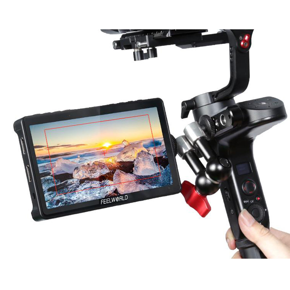 FEELWORLD F5 Pro V4 5.5 Inch Touch Screen Monitor 1920x1080 4K HDMI Input Built-in F970 Power Adapter