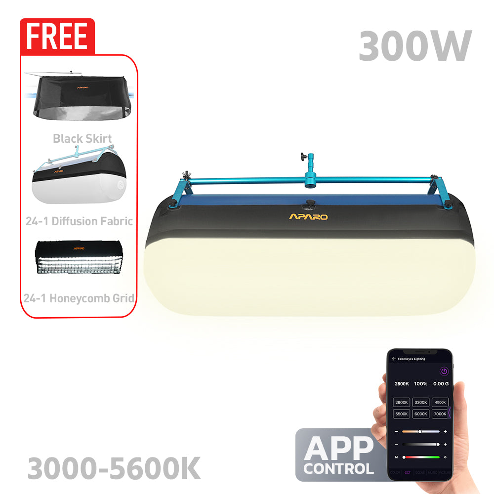 APARO RADi24-1 Air 300W Bi-Colour Balloon Tube Light (3000-5600K)