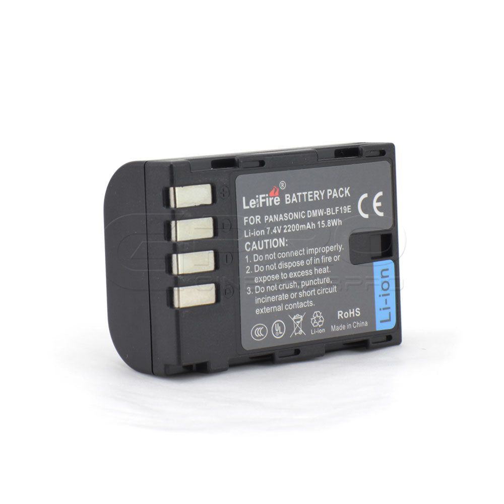 DMW-BLF19E Replacement 1860mAh Rechargeable Lithium-Ion Battery Pack for Panasonic Lumix GH5/GH4 Battery - CINEGEARPRO