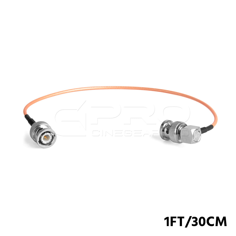 CGPro Ultra Thin Right Angled BNC to BNC Male HD-SDI 6G-SDI Cable SDI Cable - CINEGEARPRO