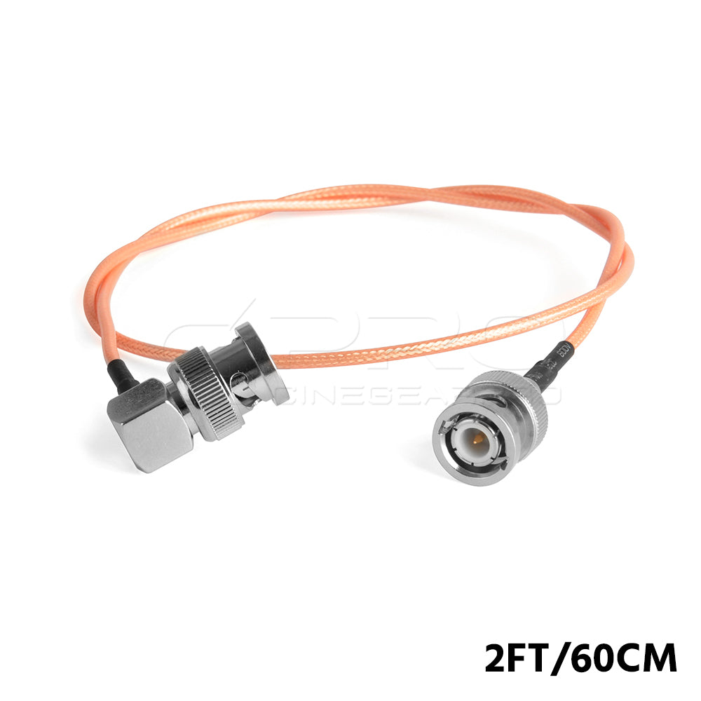 CGPro Ultra Thin Right Angled BNC to BNC Male HD-SDI 6G-SDI Cable SDI Cable - CINEGEARPRO