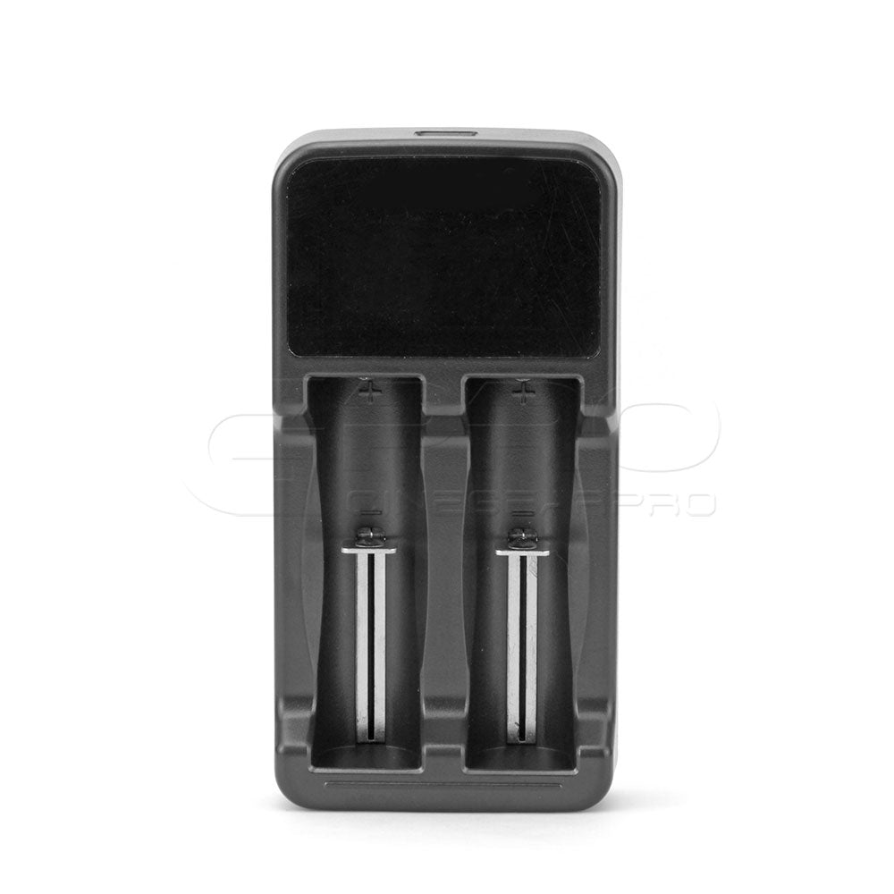 CGPro Double-Slots USB Battery Charger W/ LCD Display for Li-ion/Ni-MH 18650 18350 Batteries Charger - CINEGEARPRO