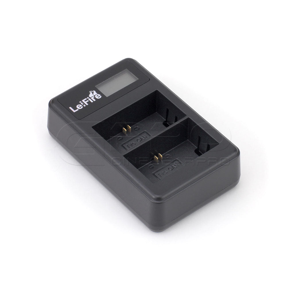 CGPro USB Dual Charger With LCD Display For LP-E6 Battery Charger - CINEGEARPRO