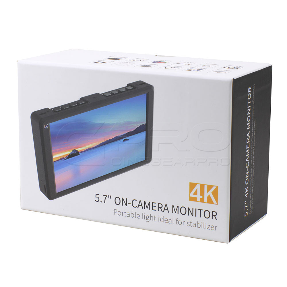 SEETEC/FEELWORLD F570 5.7″ 4K On-camera Monitor with HDMI Input/ Output IPS Full HD 1920x1080 Monitor - CINEGEARPRO