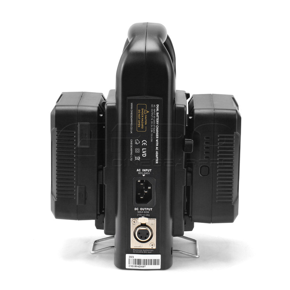 CGPRO VC-2CH Dual Channel Charger For Professional V-Lock Li-ion Camera Batteries Charger - CINEGEARPRO