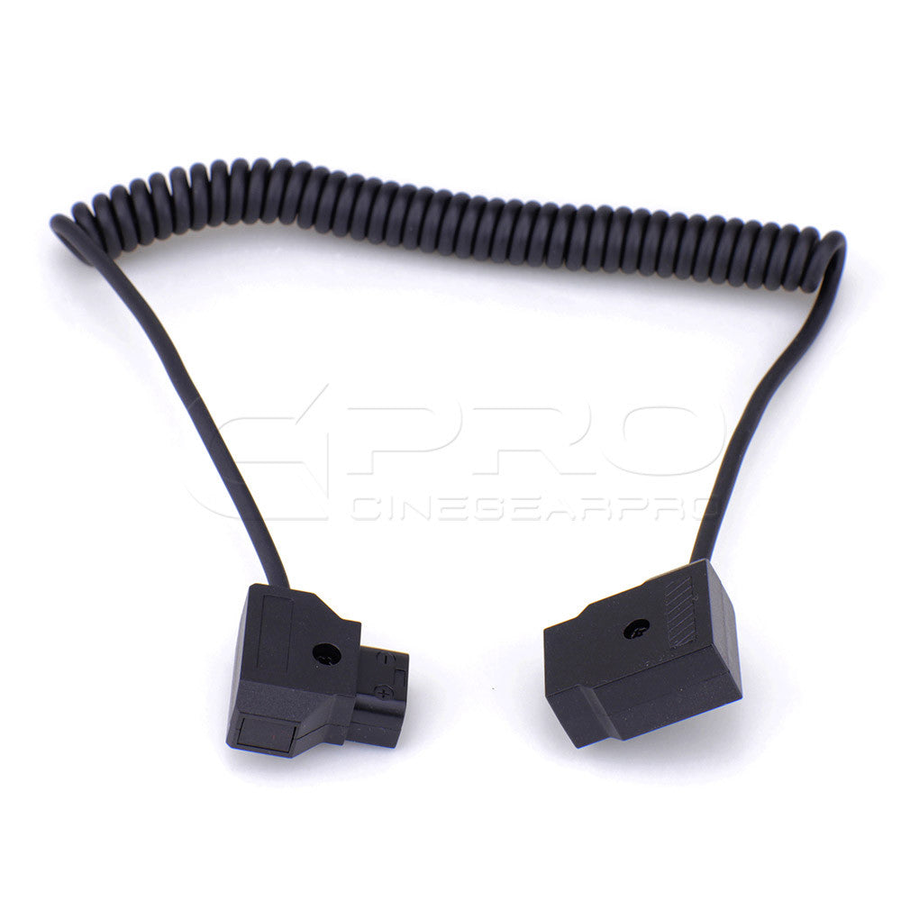 CGPro Coiled D-TAP Male to Female 2 Pin Extension Cable for DSLR Rig Power Cable - CINEGEARPRO