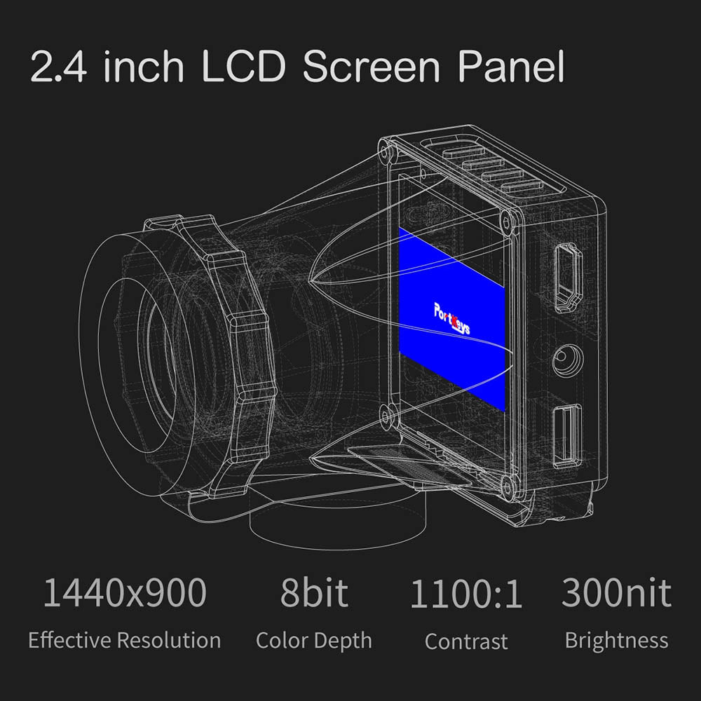 PortKeys LEYE II 4K HDMI Electronic Viewfinder 2.4inch LCD Monitor