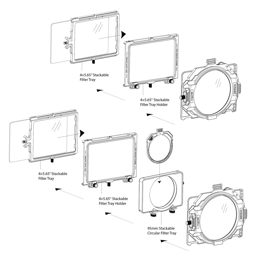 TiLTA MB-T16-SFT 4×5.65 Stackable Filter Tray for Mirage Matte Box
