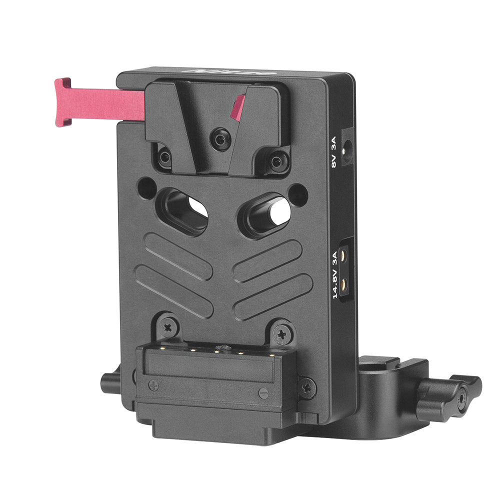 Nitze N21-D7 Mini V Mount Battery Plate with 15mm Rold Clamp
