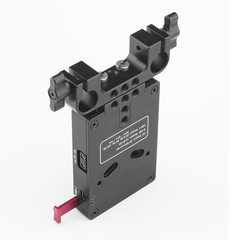 Nitze N21-D7 Mini V Mount Battery Plate with 15mm Rold Clamp