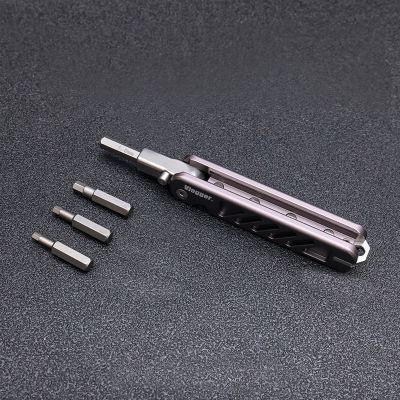 Vlogger Folding Allen Wrenches Set with Flat Screwdriver