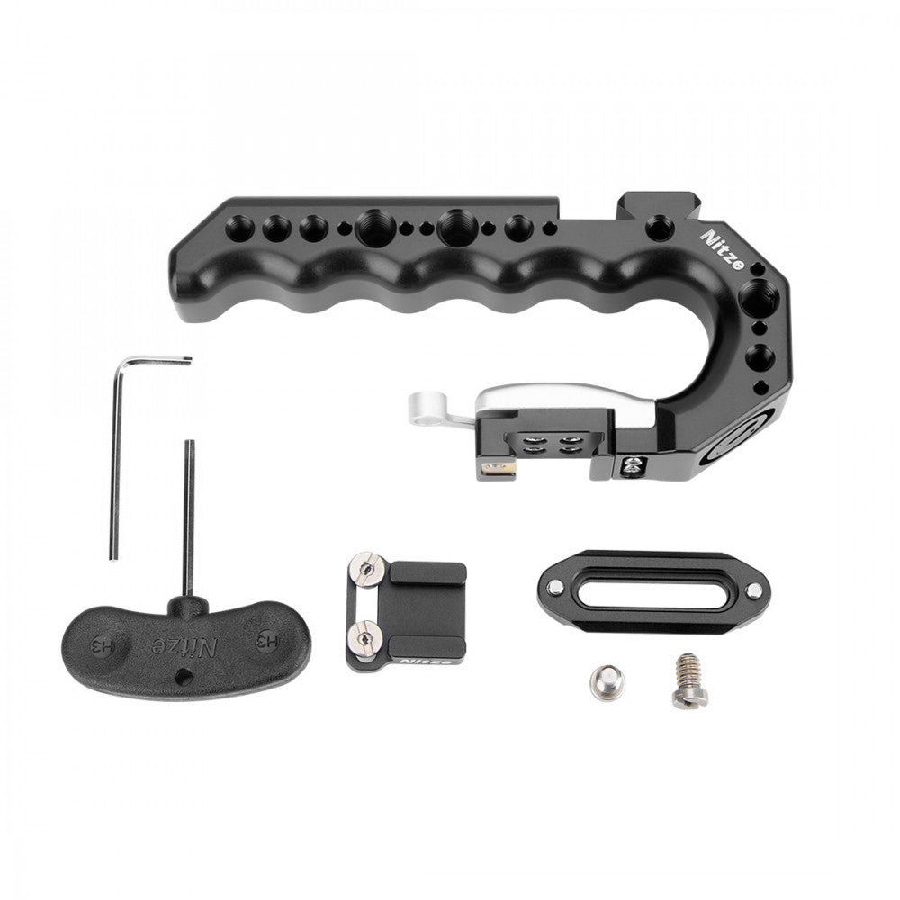 Nitze Stinger Handle with 3/8” ARRI Locating Pins - Magnesium-aluminum version - PA28-BM