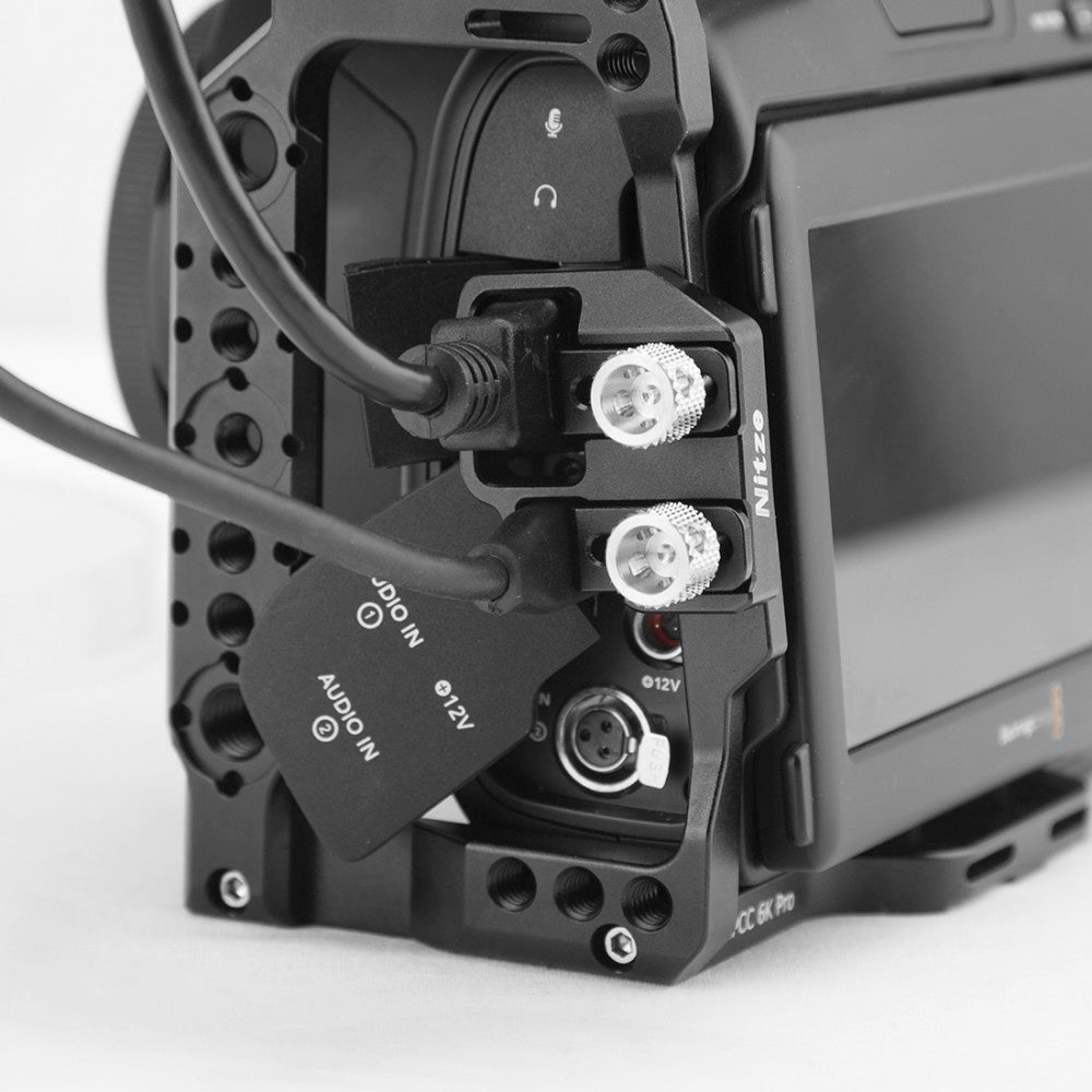 Nitze HDMI/USB-C Cable Clamp for BMPCC 6K Pro Cage - PE24