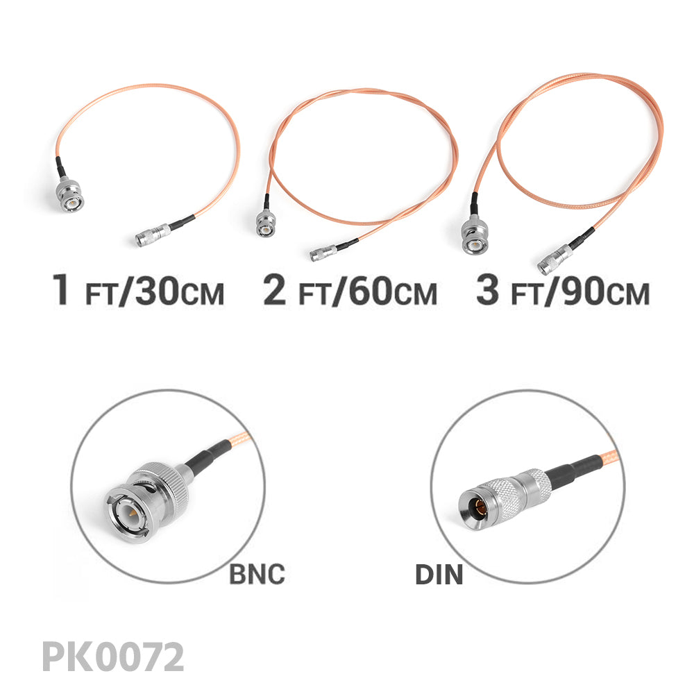 CGPro Ultra Thin BNC/DIN HD-SDI 6G-SDI Cable Bundle Pack