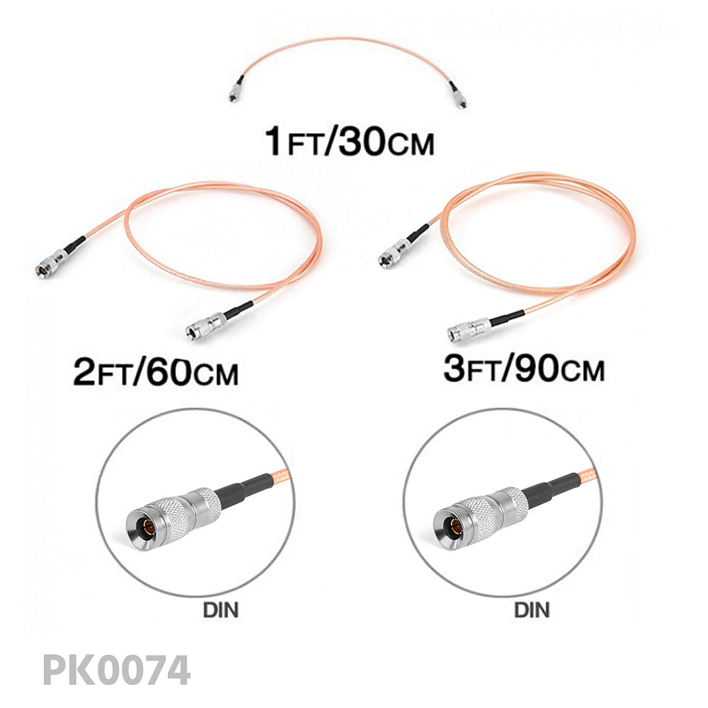 CGPro Ultra Thin BNC/DIN HD-SDI 6G-SDI Cable Bundle Pack