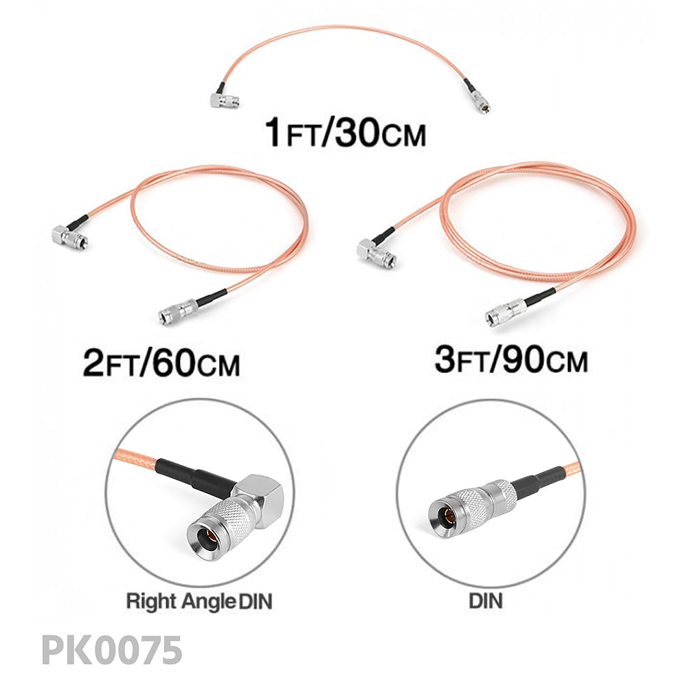 CGPro Ultra Thin BNC/DIN HD-SDI 6G-SDI Cable Bundle Pack