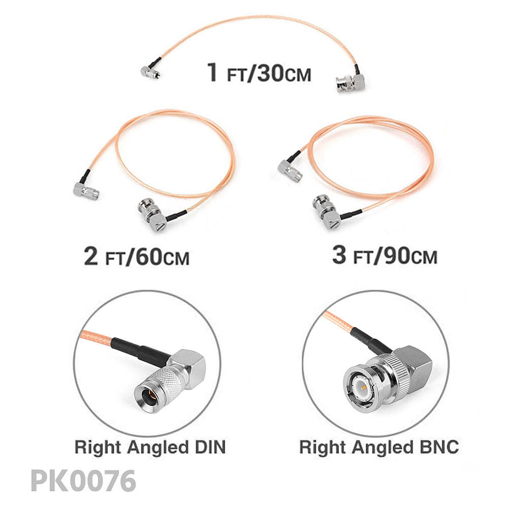 CGPro Ultra Thin BNC/DIN HD-SDI 6G-SDI Cable Bundle Pack