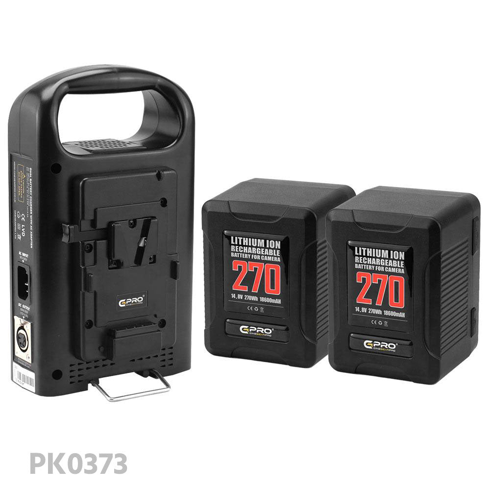 CGPRO V-lock Dual Battery Bundle Kit W/ Dual Charger Battery - CINEGEARPRO